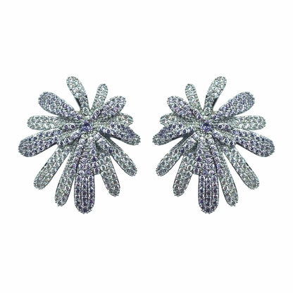 Palestro Milano Orecchini Silver Lillac Tripudio di Pavè