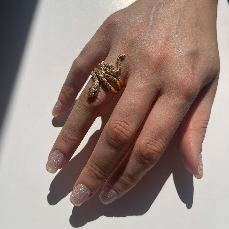 Palestro Milano Anelli Anello Serpente di Zirconi