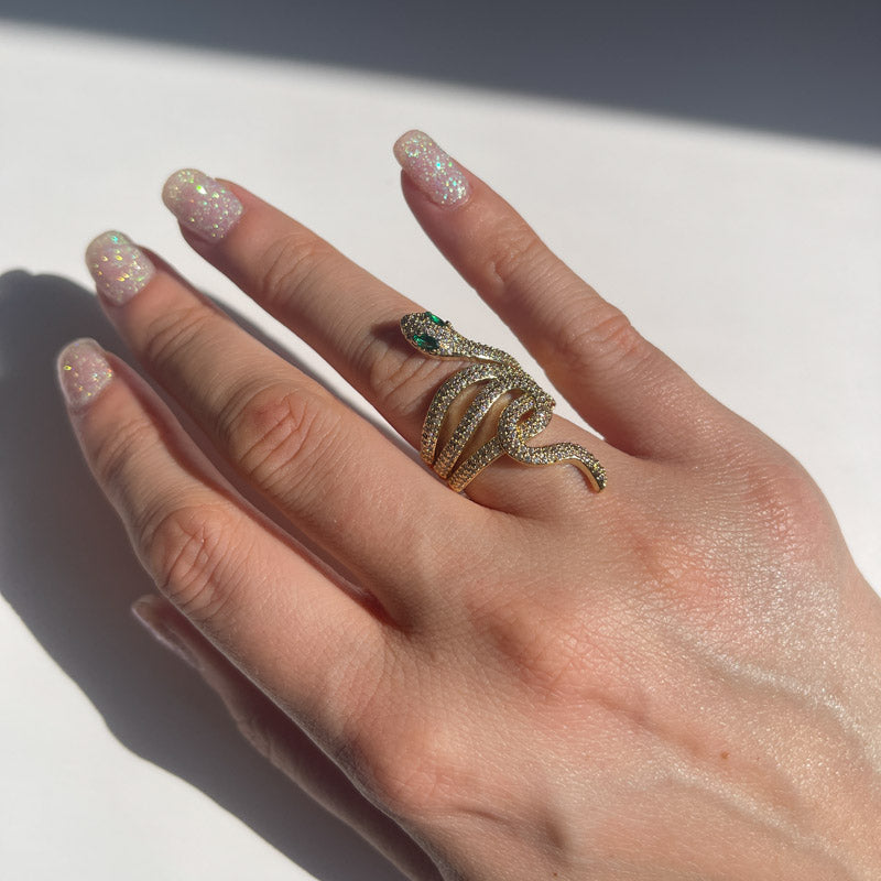 Palestro Milano Anelli Anello Serpente di Zirconi