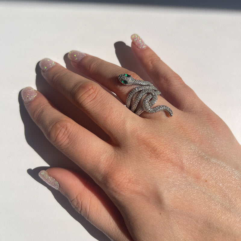 Palestro Milano Anelli Anello Serpente di Zirconi