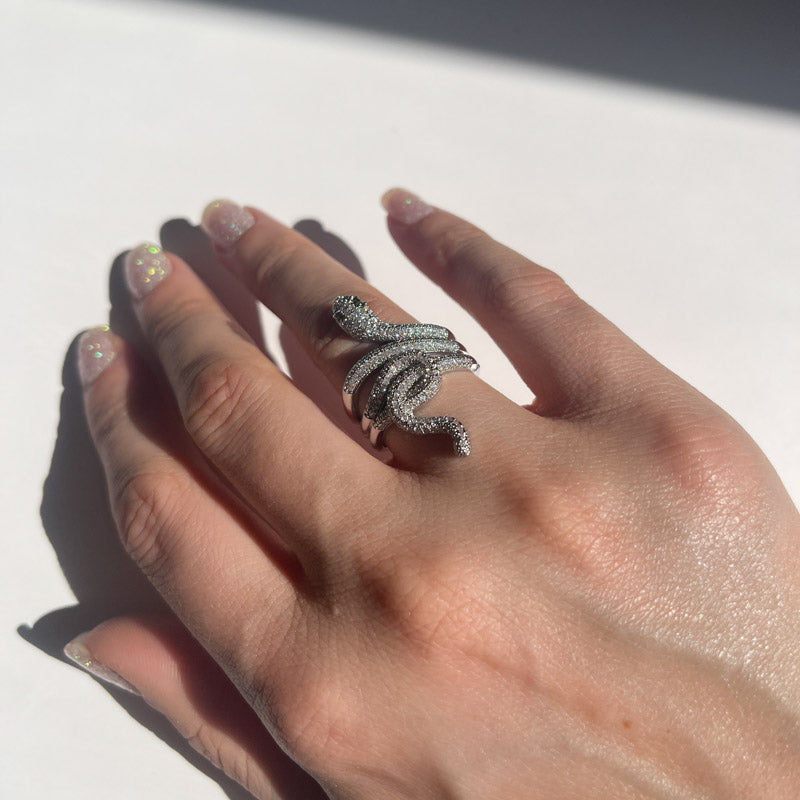 Palestro Milano Anelli Anello Serpente di Zirconi