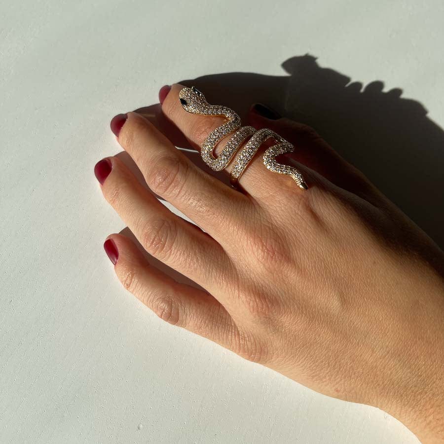 Palestro Milano Anelli Gold - Occhi Neri Serpentello