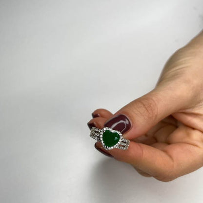 Palestro Milano Anelli Gold / Verde Smeraldo / 7 us (17mm) Anello Cupido - trio