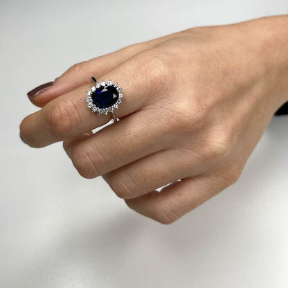 Palestro Milano Anelli Silver / Blu Oceano / 5 us (16mm) Kate