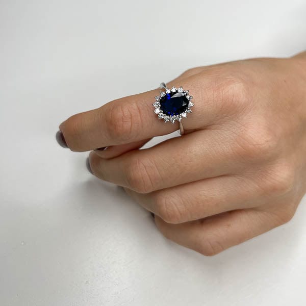 Palestro Milano Anelli Silver / Blu Oceano / 7 us (17mm) Kate