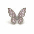Palestro Milano Anelli Silver Pink Ali di Farfalla