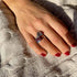 Palestro Milano Anelli Silver / Rosso Bordeaux Quadratino