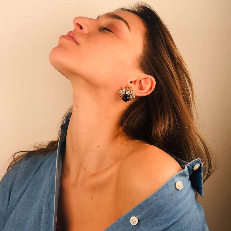 Palestro Milano Orecchini Ape Regina Big Perla