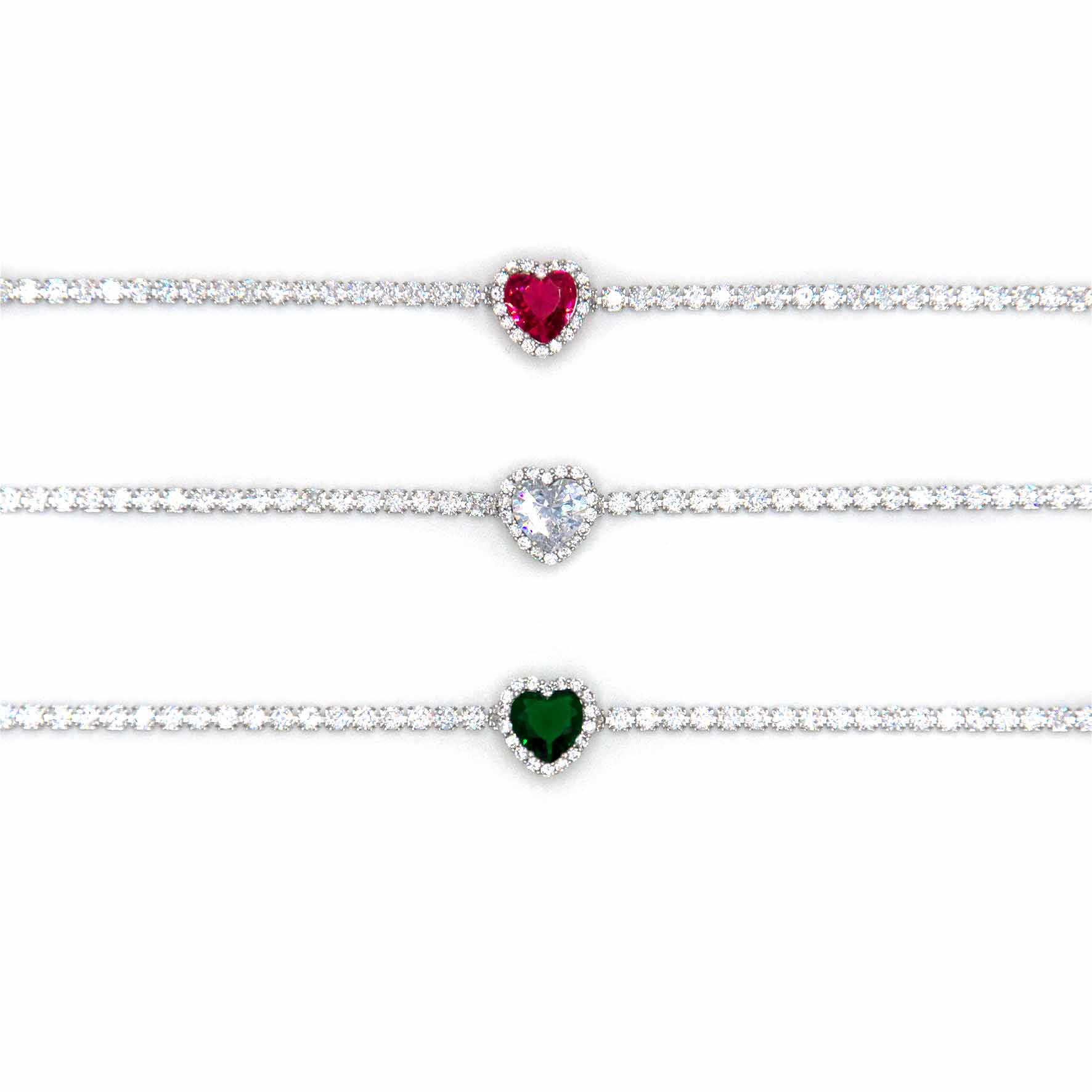 Palestro Milano Bracciali Bracciale Tennis cuore big