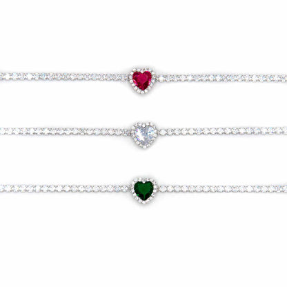 Palestro Milano Bracciali Bracciale Tennis cuore big