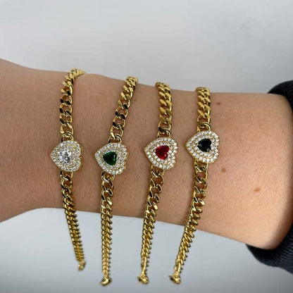 Palestro Milano Bracciali Cuore Rosso Bracciale Cuoricino Prezioso