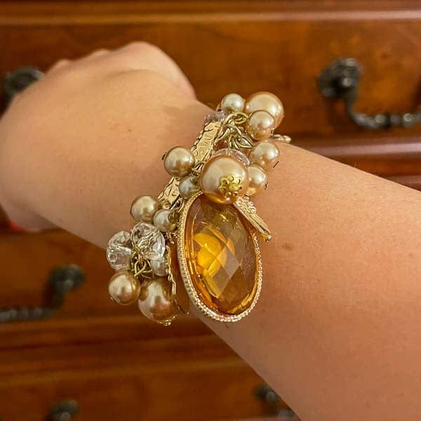 Palestro Milano Bracciali Perle Champagne Petra