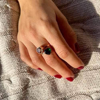 Palestro Milano Anelli Champagne / Silver Cuoricino