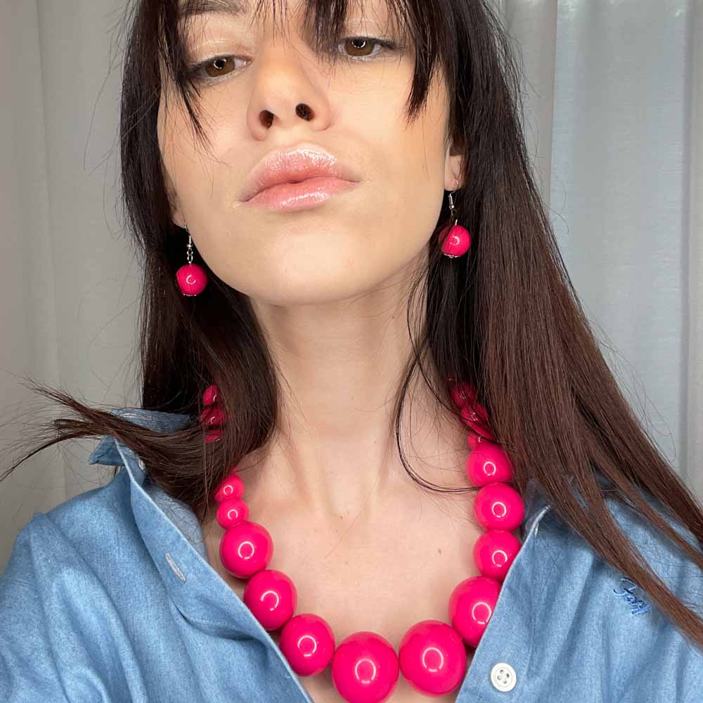 Palestro Milano Collane Fucsia Donatella Set