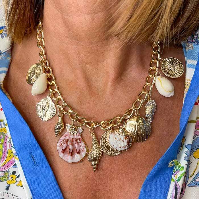Palestro Milano Collane Pink Coins Conchiglie charms