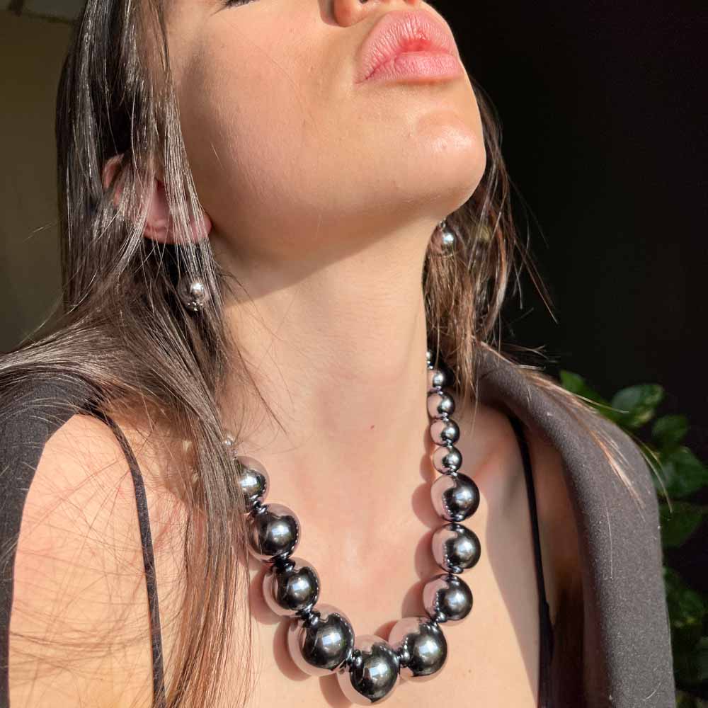 Palestro Milano Collane Silver Cromato Donatella Set