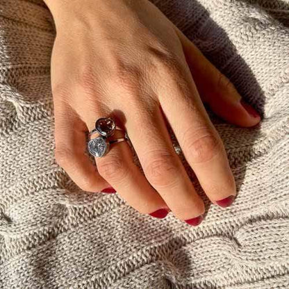 Palestro Milano Anelli Cristallo / Gold Cuoricino