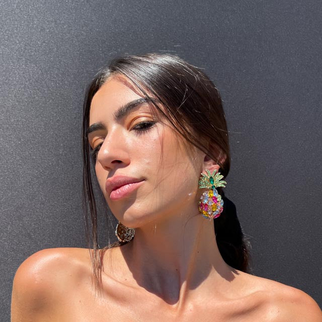 Palestro Milano Orecchini Ananas Big