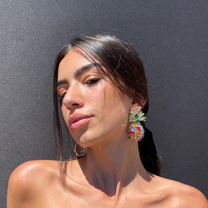 Palestro Milano Orecchini Ananas Big