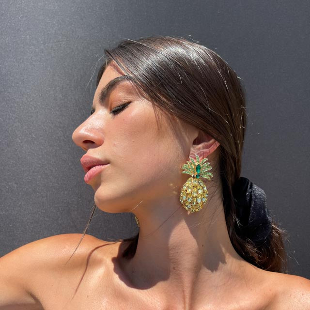 Palestro Milano Orecchini Ananas Big