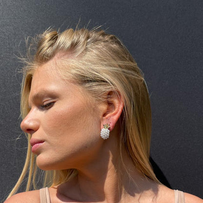 Palestro Milano Orecchini Ananas con Perline