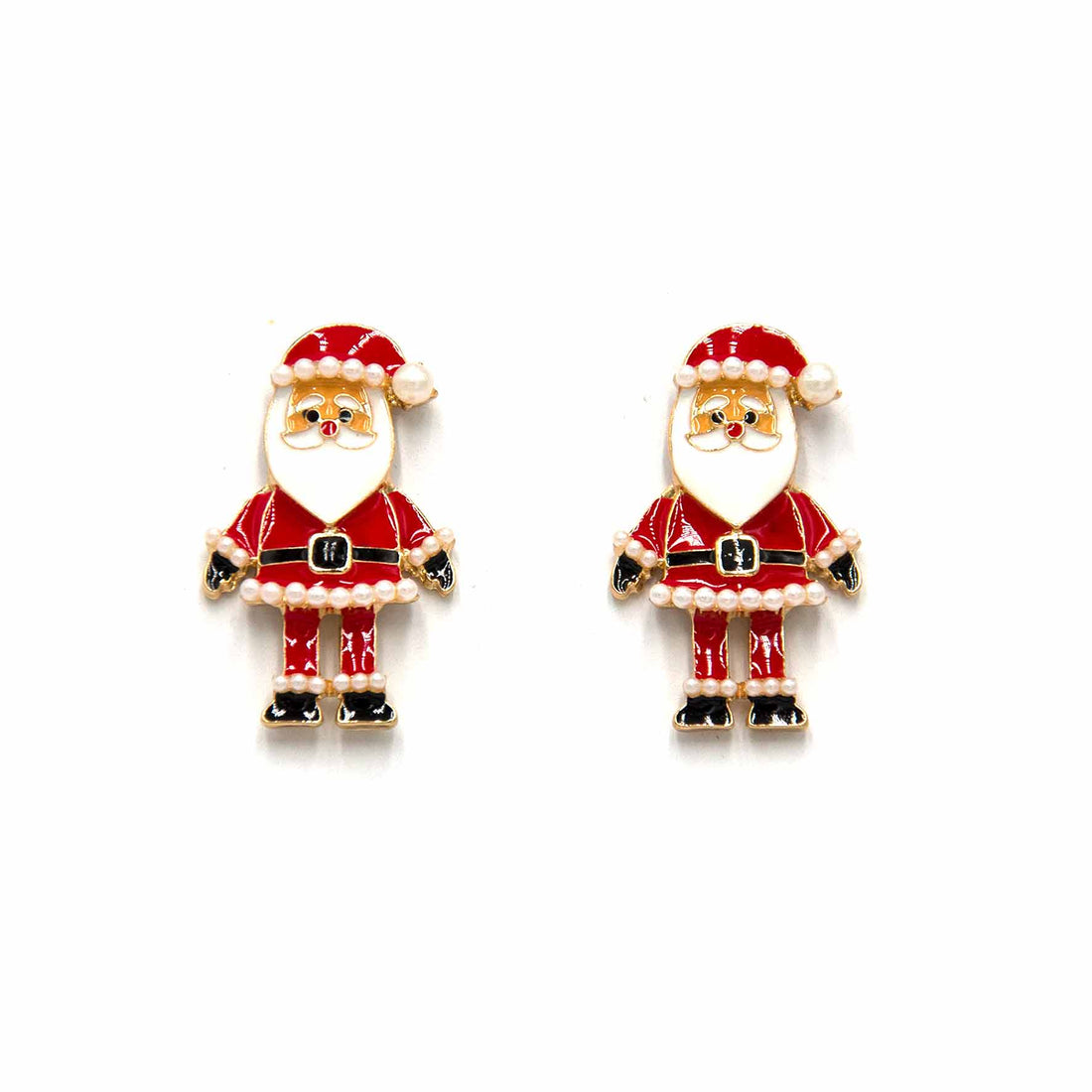 Palestro Milano Orecchini Babbo Natale mini con perline
