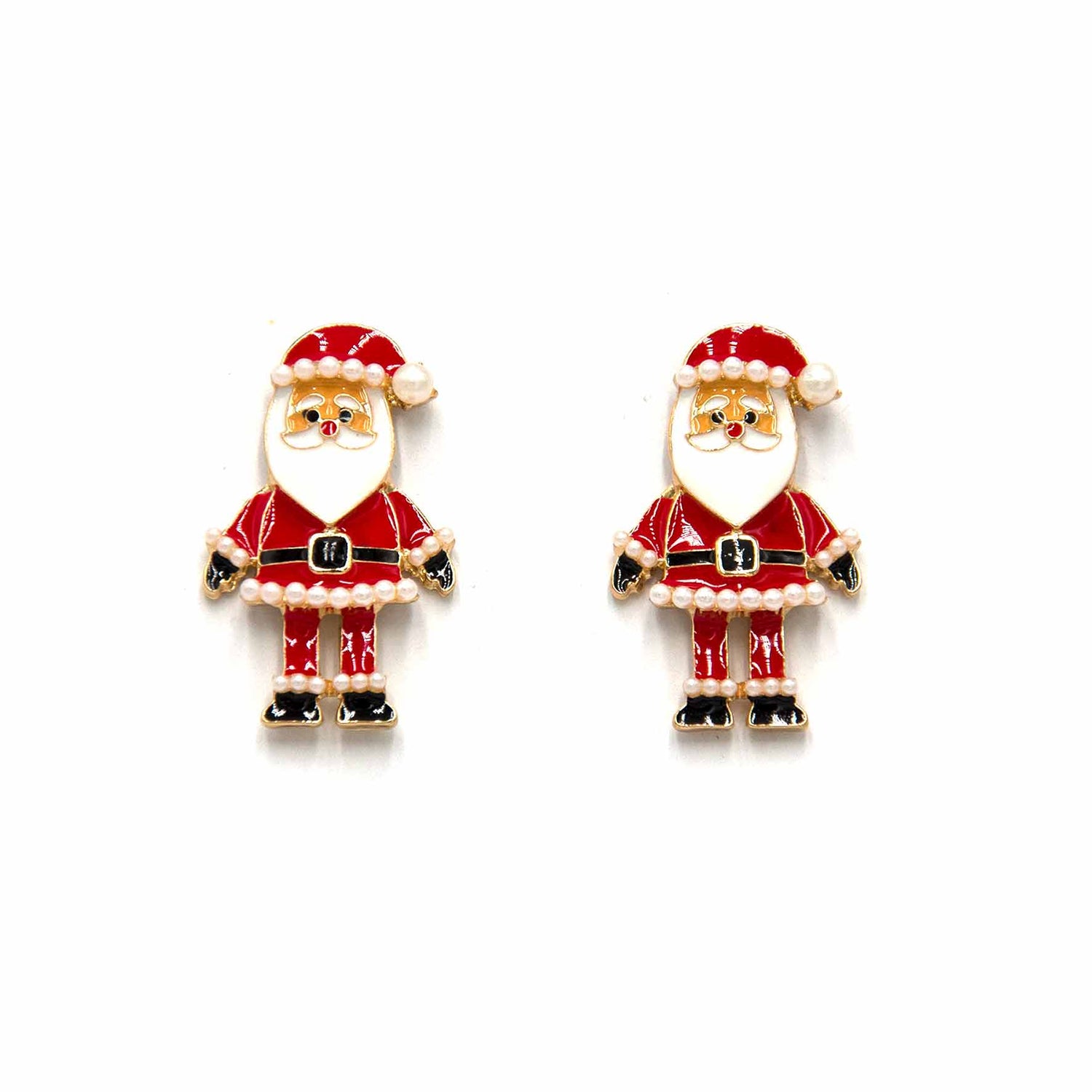 Palestro Milano Orecchini Babbo Natale mini con perline