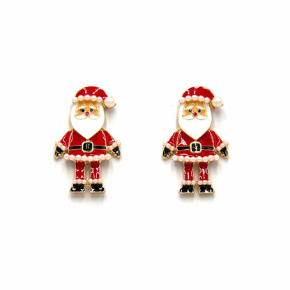 Palestro Milano Orecchini Babbo Natale mini con perline