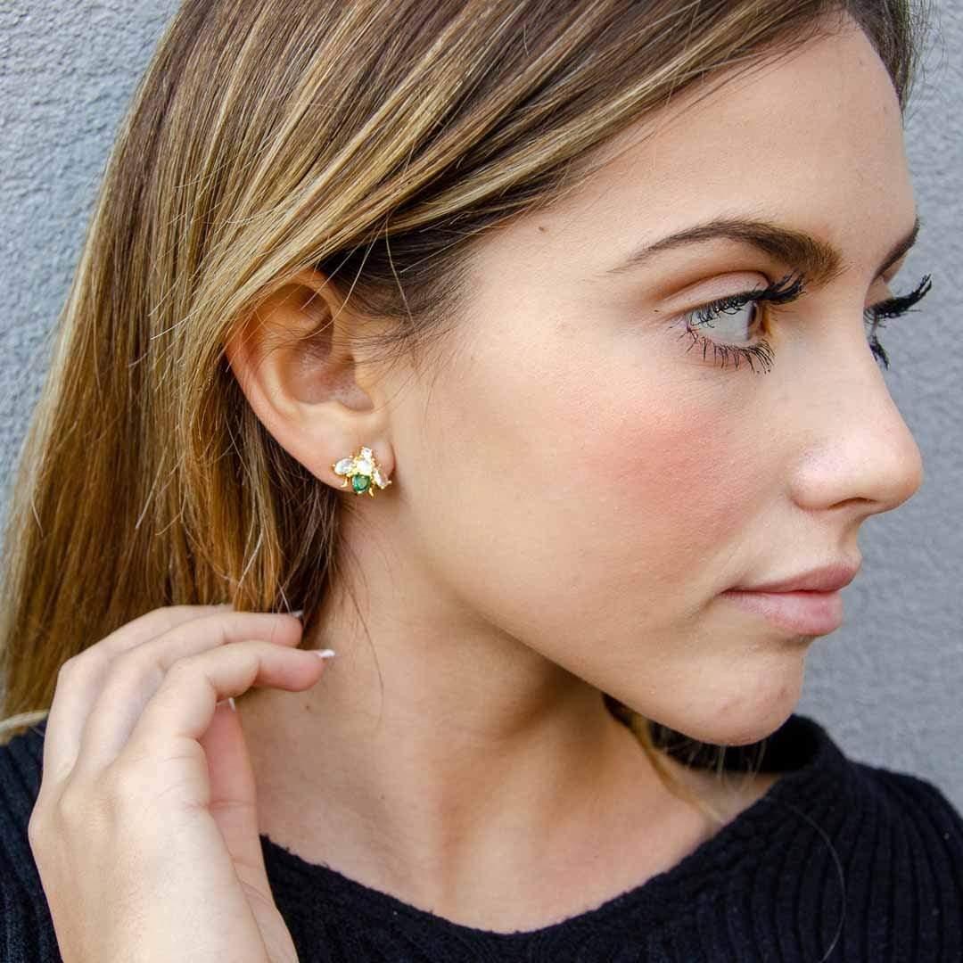 Palestro Milano Orecchini Baby mosca verde