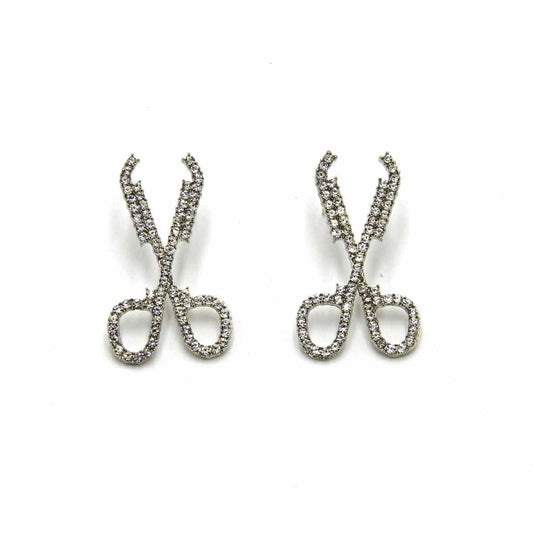 Palestro Milano Orecchini Base Silver Forbici