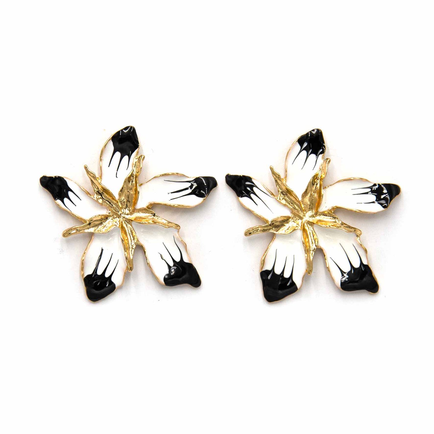Palestro Milano Orecchini Black and White Iris