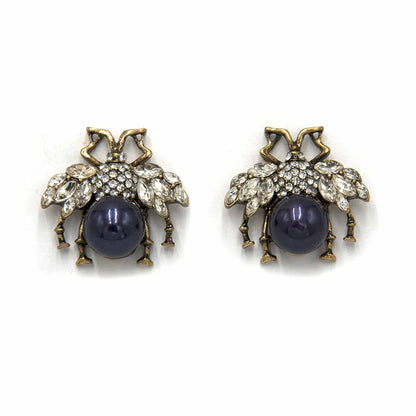 Palestro Milano Orecchini Blu Notte Ape Regina Big Perla