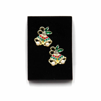 Palestro Milano Orecchini Campane natalizie con perline