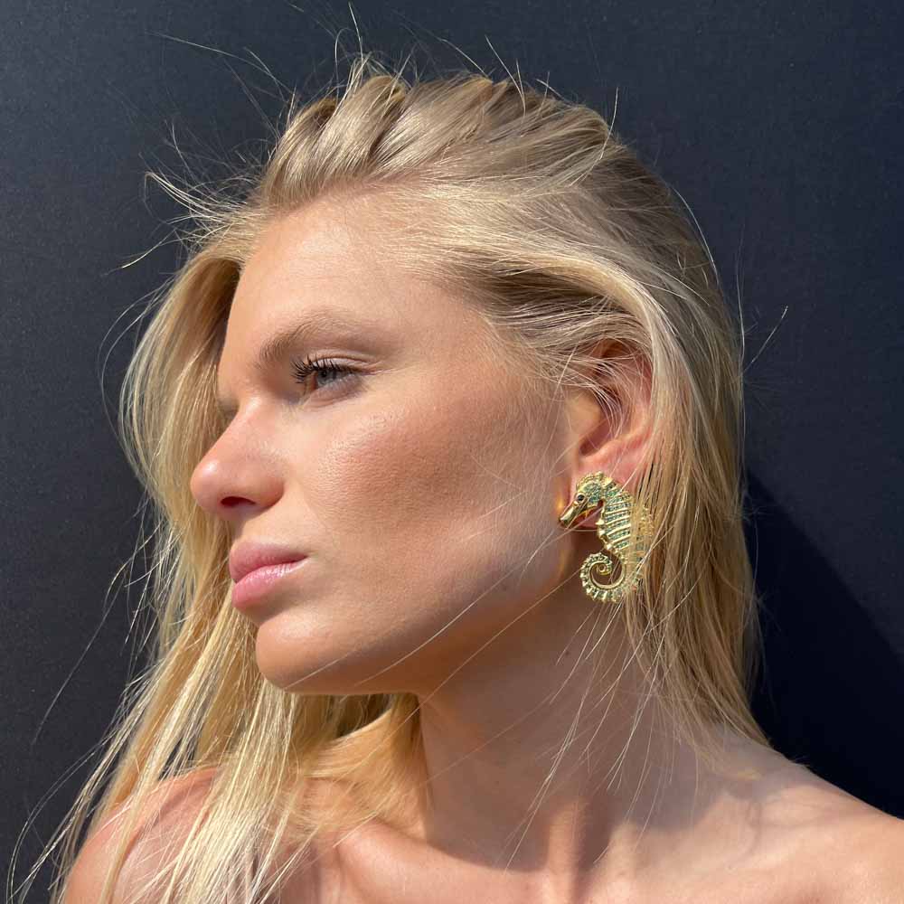 Palestro Milano Orecchini Cavalluccio Marino Smeraldo