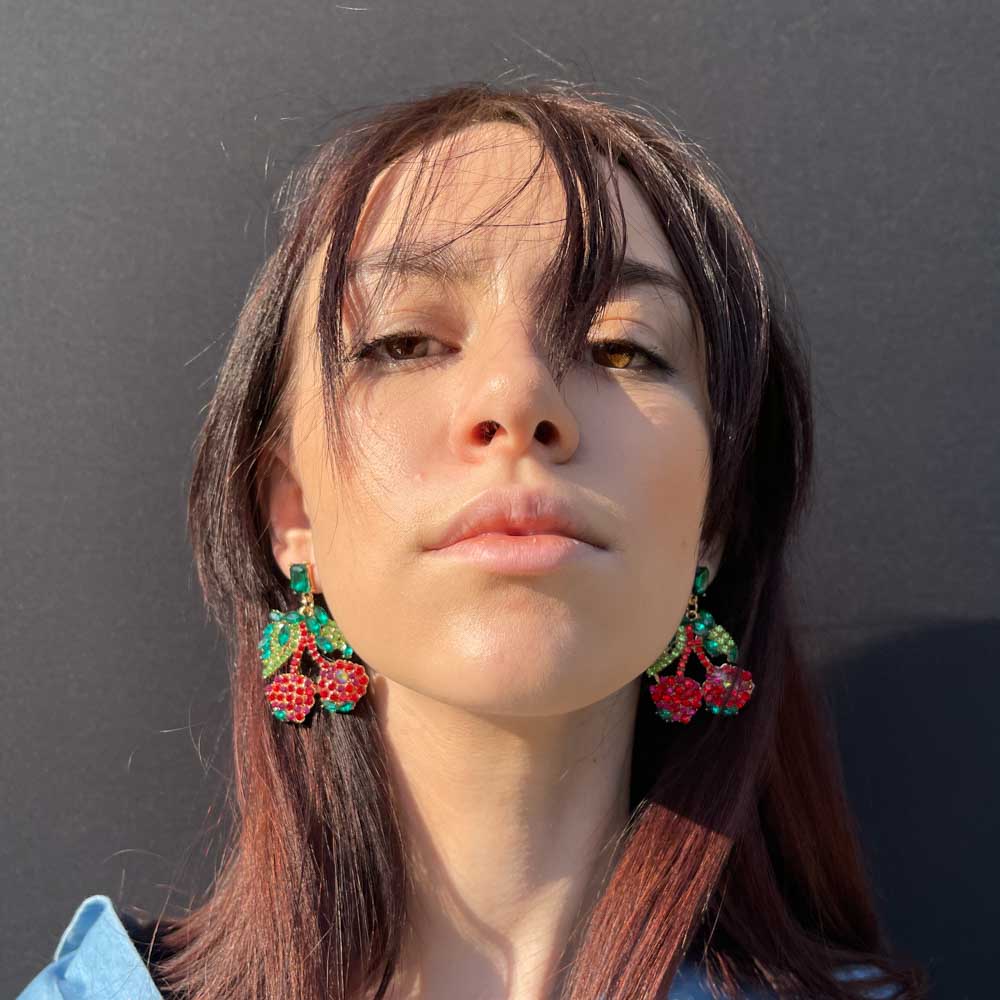 Palestro Milano Orecchini Cherry di zirconi