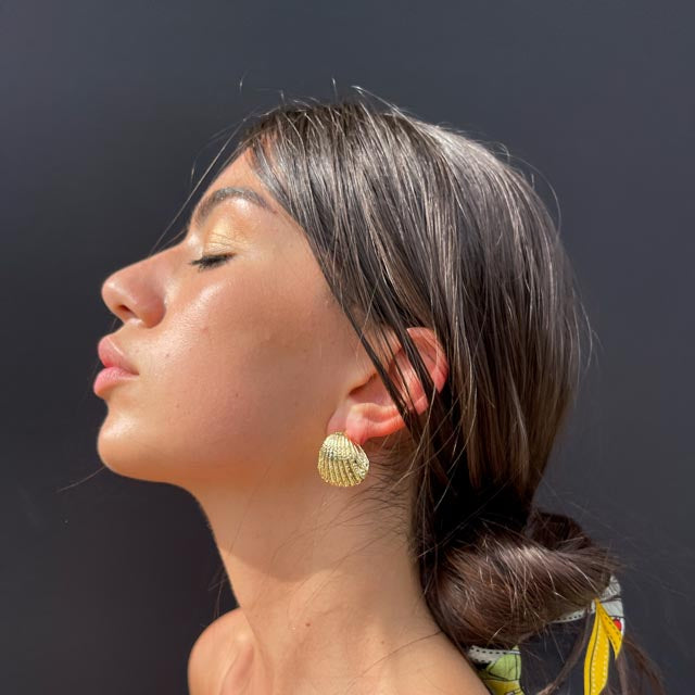 Palestro Milano Orecchini Conchiglia Gold Plated