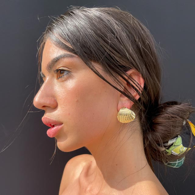 Palestro Milano Orecchini Conchiglia Gold Plated