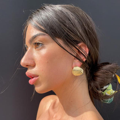 Palestro Milano Orecchini Conchiglia Gold Plated