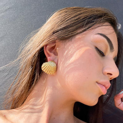 Palestro Milano Orecchini Conchiglia Gold Plated