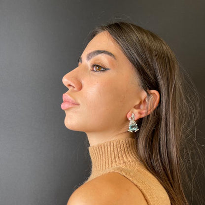 Palestro Milano Orecchini Coniglietto 925 zirconi e pietra