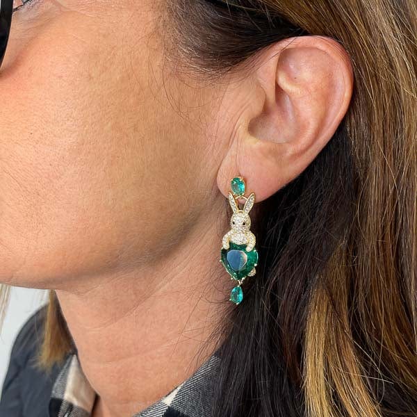 Palestro Milano Orecchini Coniglietto Argento 925 cuore