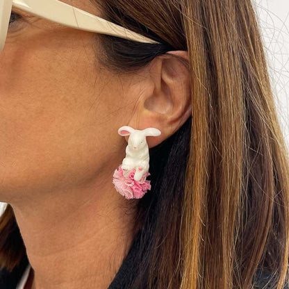 Palestro Milano Orecchini Coniglietto pallina pink