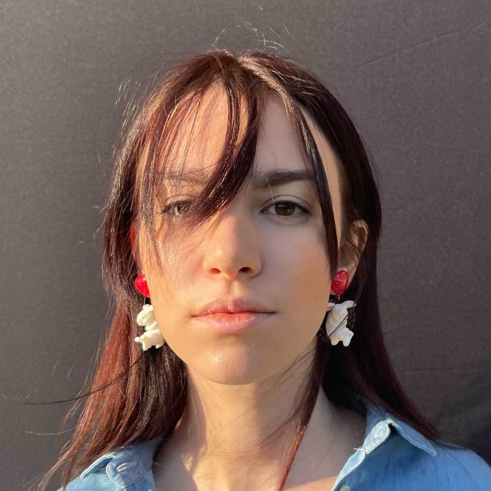 Palestro Milano Orecchini Coniglietto tondo a pois