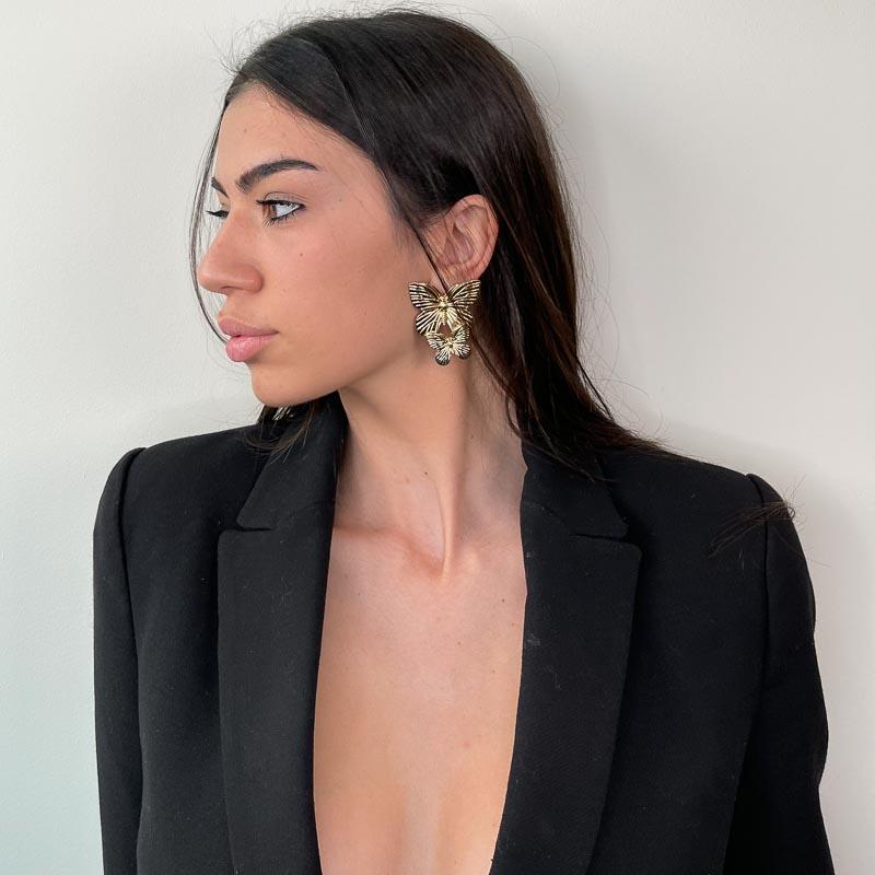 Palestro Milano Orecchini Coppia di Farfalle