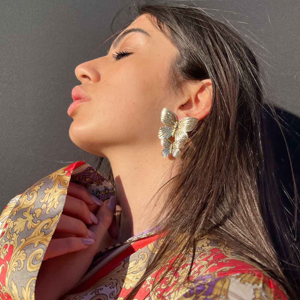 Palestro Milano Orecchini Coppia di Farfalle