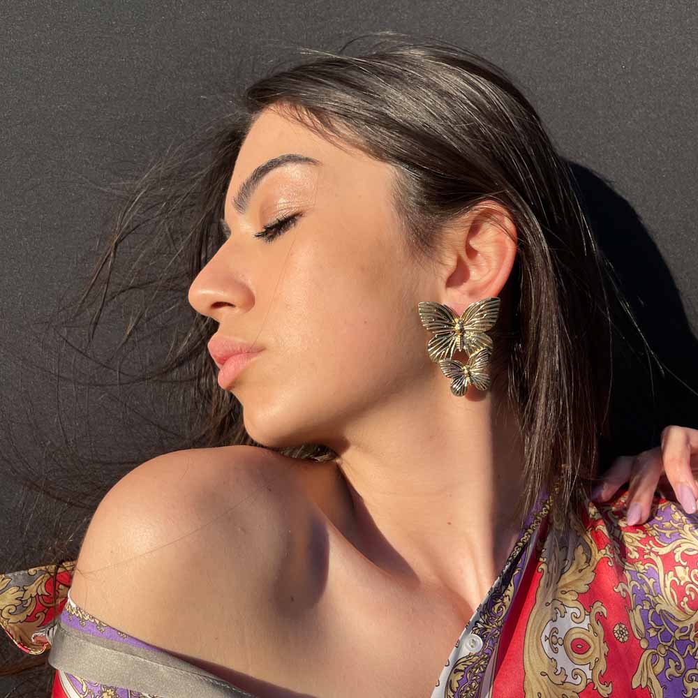 Palestro Milano Orecchini Coppia di Farfalle