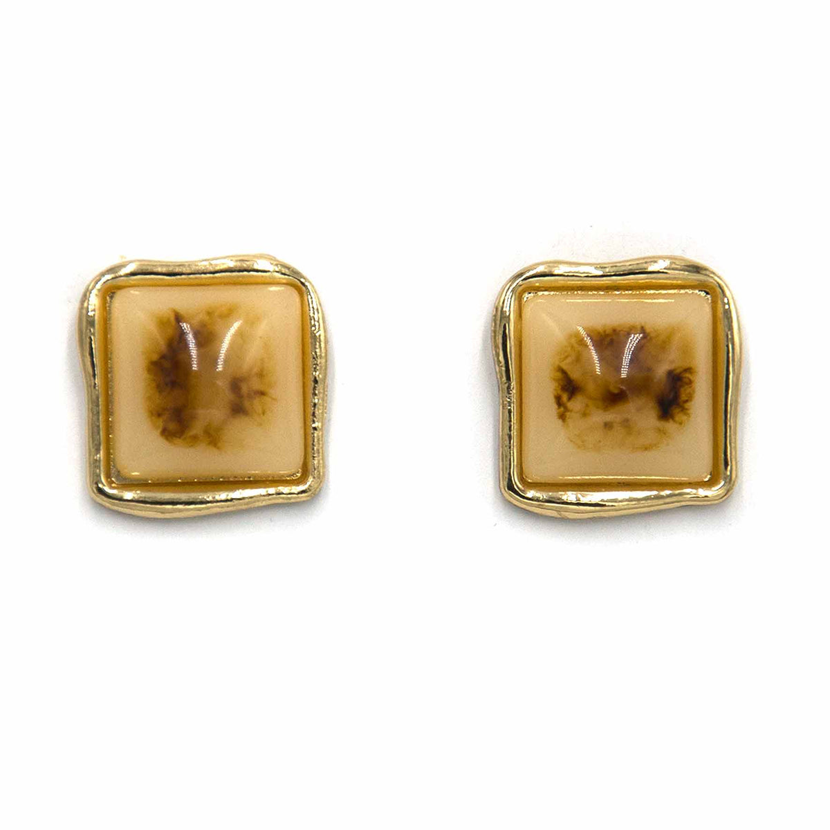 Palestro Milano Orecchini Crema Bottoni Vintage