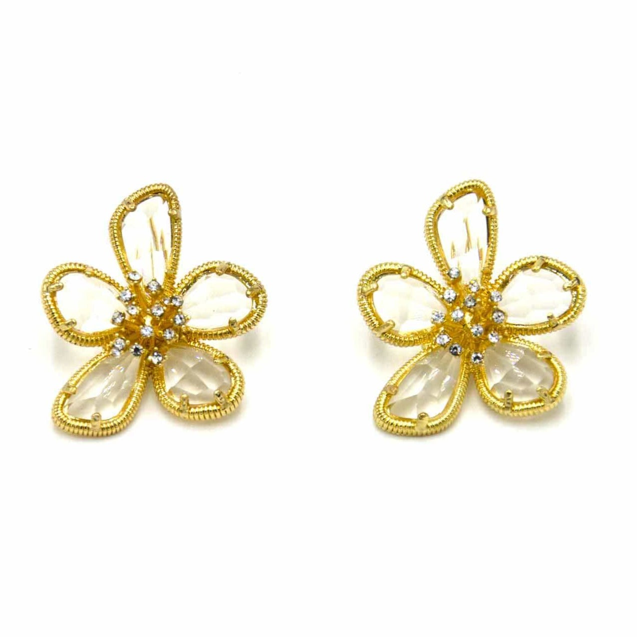 Palestro Milano Orecchini Cristallo Petali Preziosi