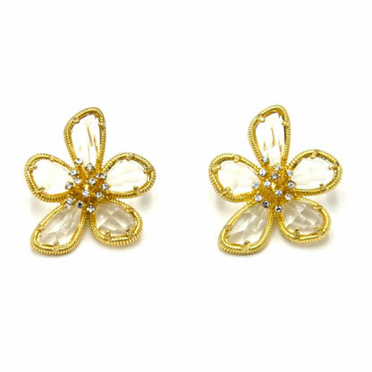 Palestro Milano Orecchini Cristallo Petali Preziosi