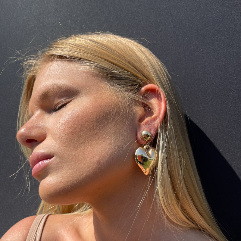 Palestro Milano Orecchini Cuore Big Gold